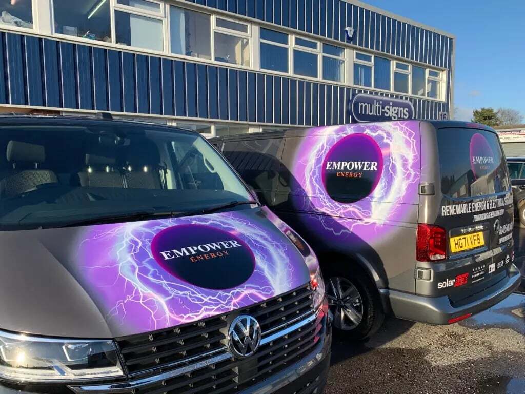 Empower Energy branded vans