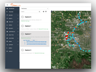 foretrack Connect asset tracking platform screenshot