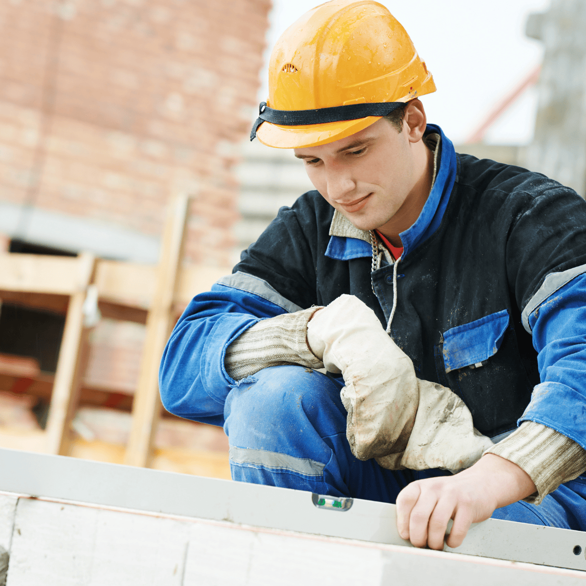 Lone construction worker