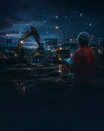 Tools and equipment in an active construction environment