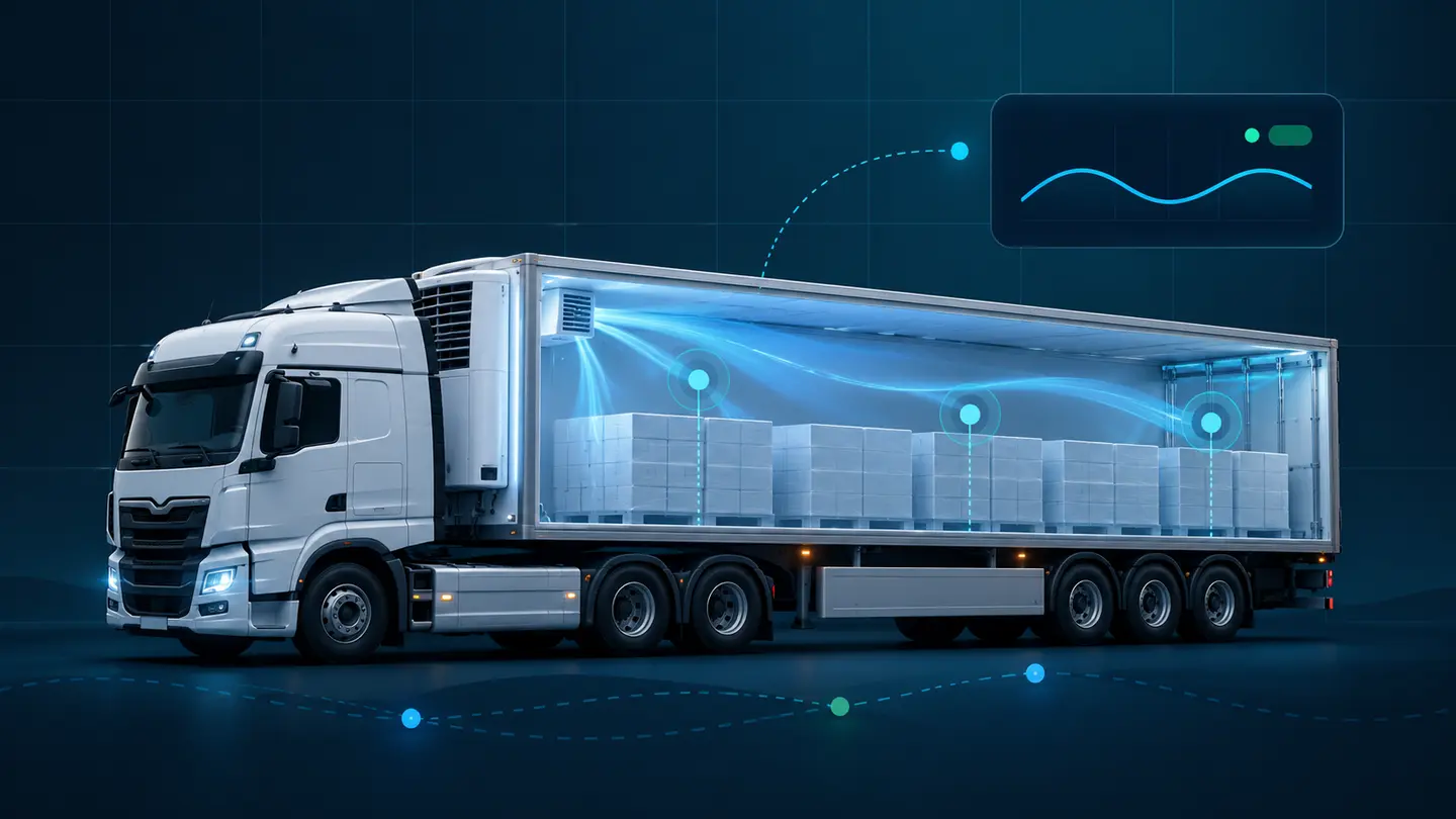 Refrigerated HGV with live temperature monitoring