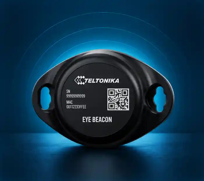 Teltonika EYE Beacon in the Foresolutions dark technology theme