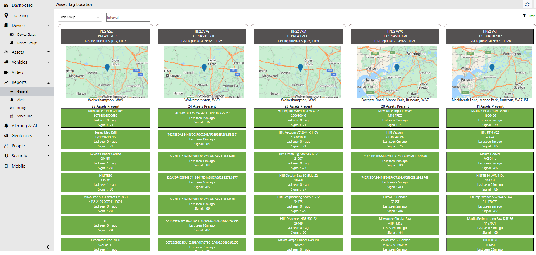 asset tag status screen-1